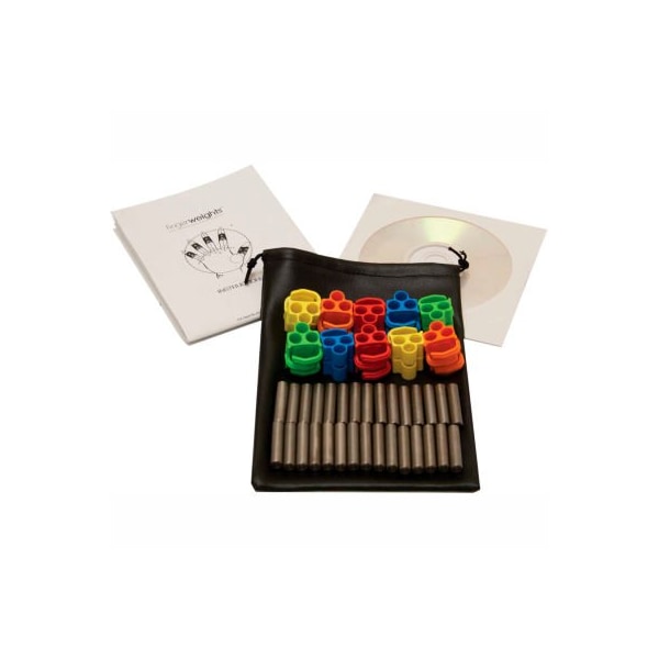 Fingerweights Finger Exerciser, 10-Finger Set, Multi-Colored